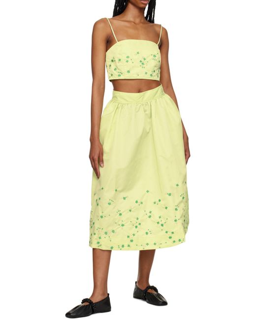 Ganni Green Outerwear Nylon Skirt