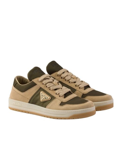Prada Brown Downtown Two-Toned Sneakers