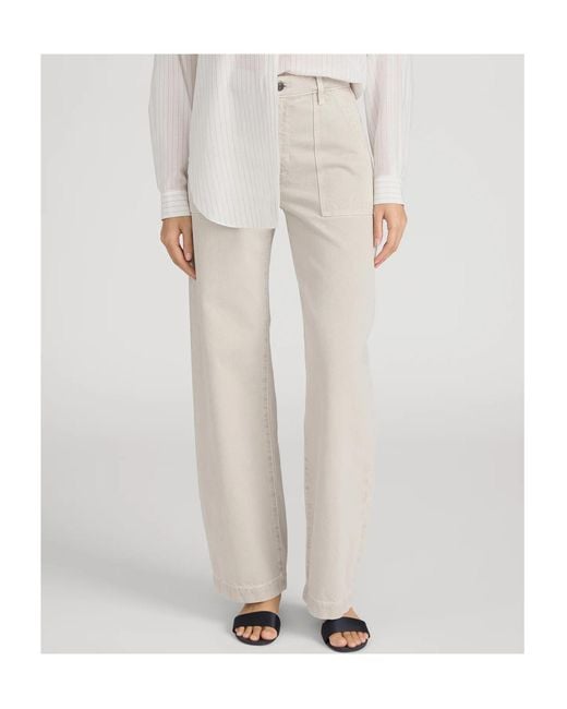 FRAME Gray The Bow Cargo Jeans