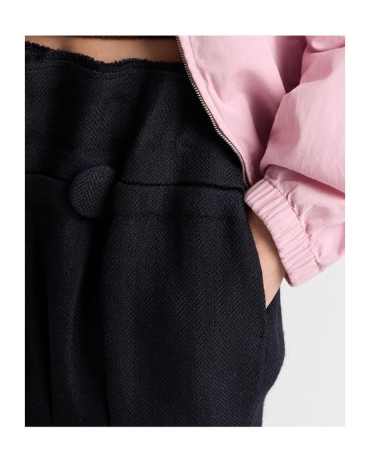 Prada Black Chevron Midi Skirt