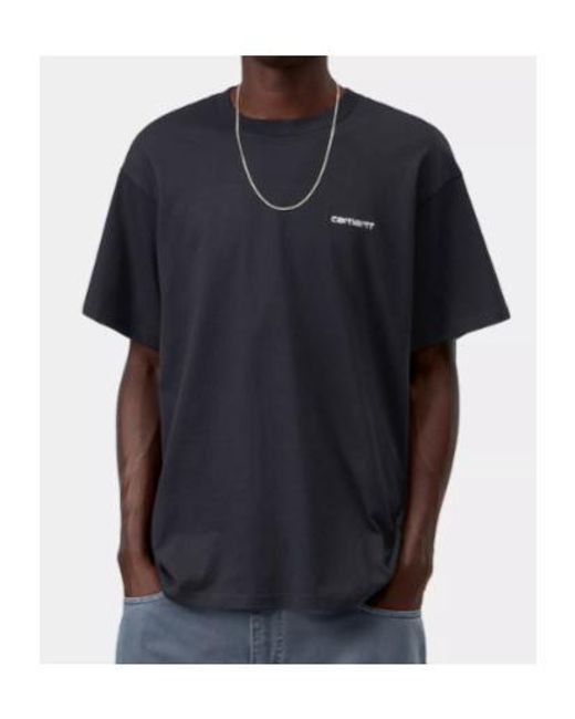Carhartt Blue Script Embroidery T-Shirt for men