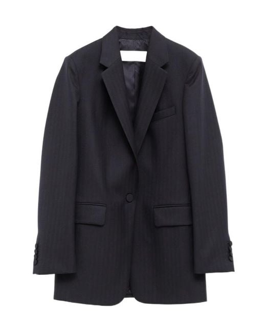Dries Van Noten Blue Long-Sleeved Suit Jacket
