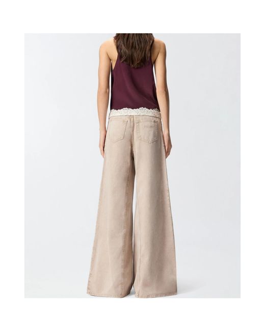 Pinko Natural Winona Wide Leg Jeans