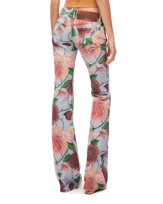 Loewe Red Roses Jeans