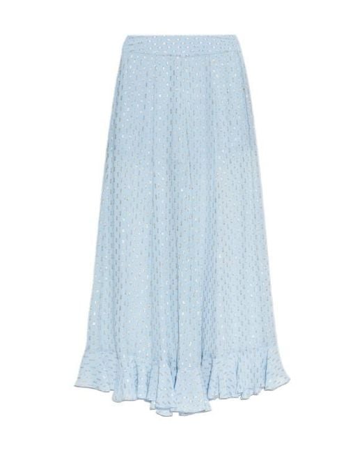 Zimmermann Blue Ruffled Trousers