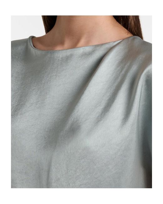 Vince Gray Satin Top