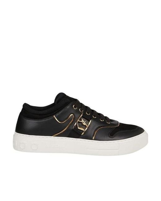 Ferragamo Black Logo Casual Sports Shoes for men