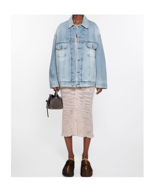 Acne Blue Button-Up Denim Jacket for men