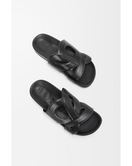 Loewe Black X Paula & Apos;S Ibiza & Apos;S Ease Monogram Leather Sandals for men