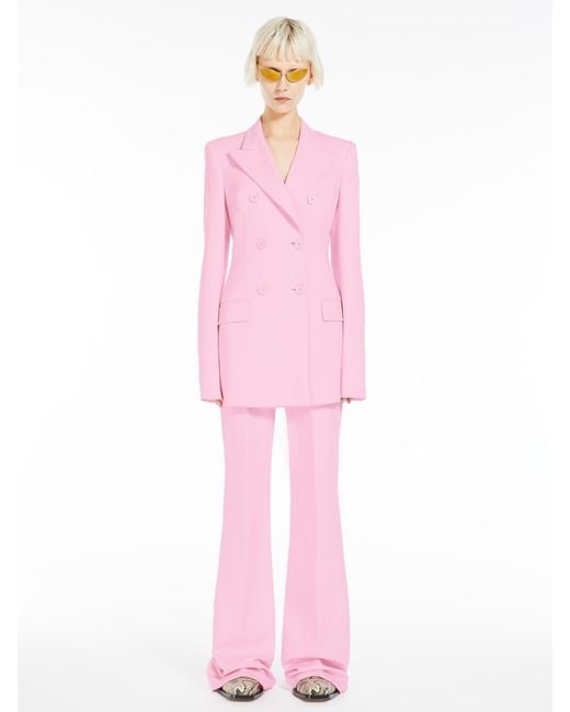 Sportmax Pink High Waist Straight Leg Pants