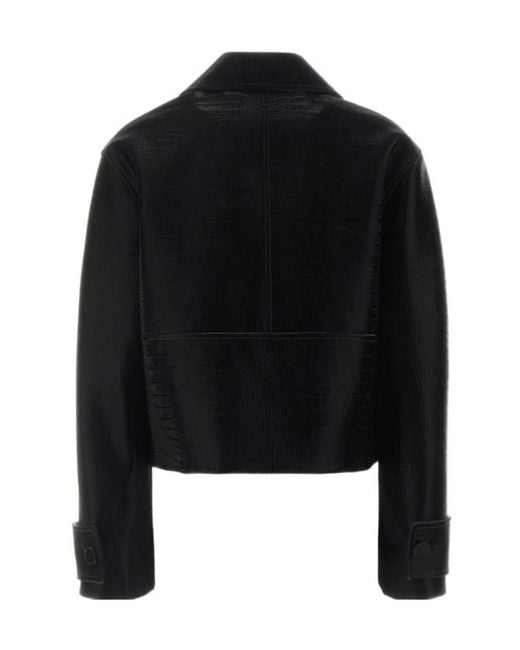 Gucci Black Double Breasted Leather Jacket