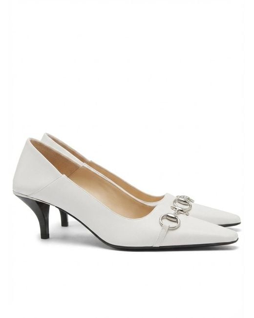 Gucci White Vittoria Pump