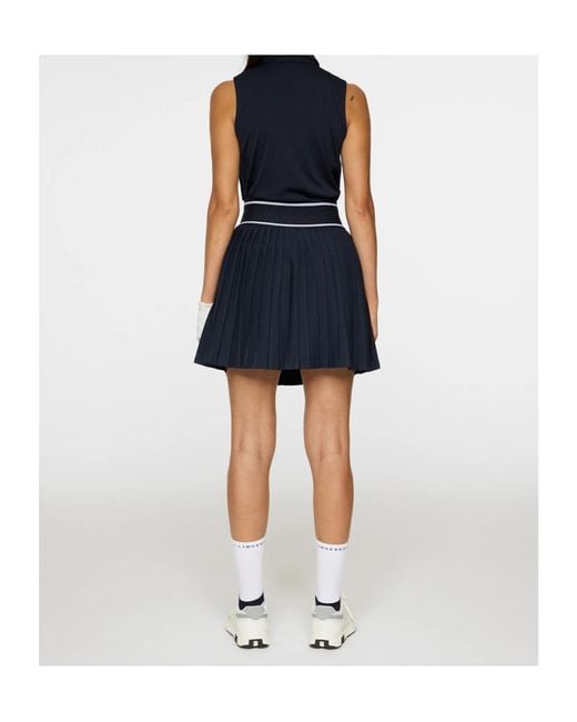 J.Lindeberg Blue Pleated Midi Skirt