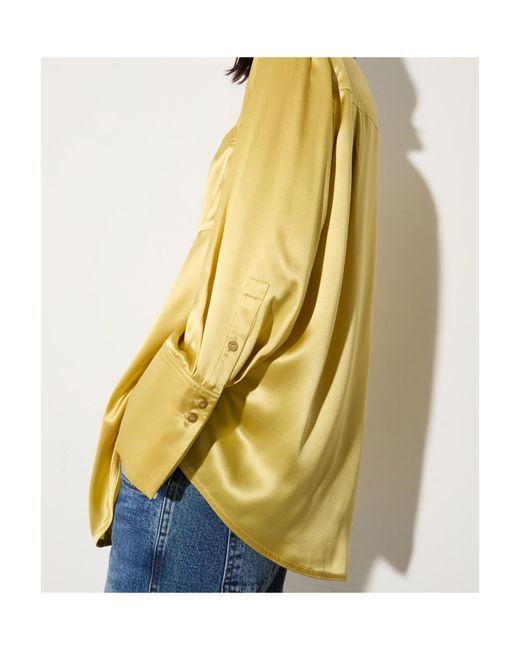 MAX&Co. Yellow Long-Sleeved Shirt