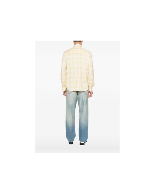 Tom Ford Natural Checkered Shirt for men