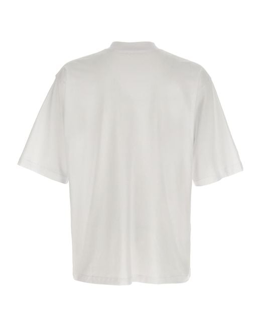 Marni White Logo Patch T-Shirt for men