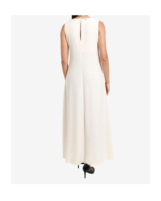 Herno White Round Neck Dress