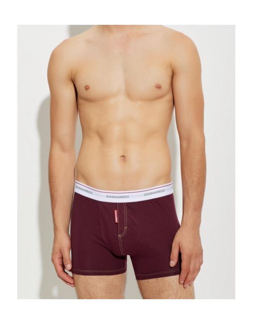 DSquared² Purple Boxer Briefs for men