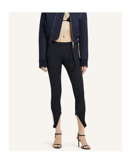 Courreges Black Courrèges Capri Ankle Strap Leggings