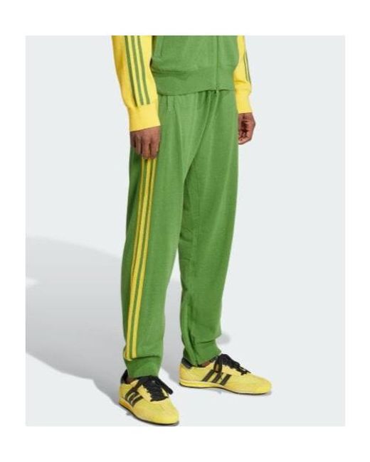 Adidas by Wales Bonner Green Elastic Waist Knitted Sweatpants for men