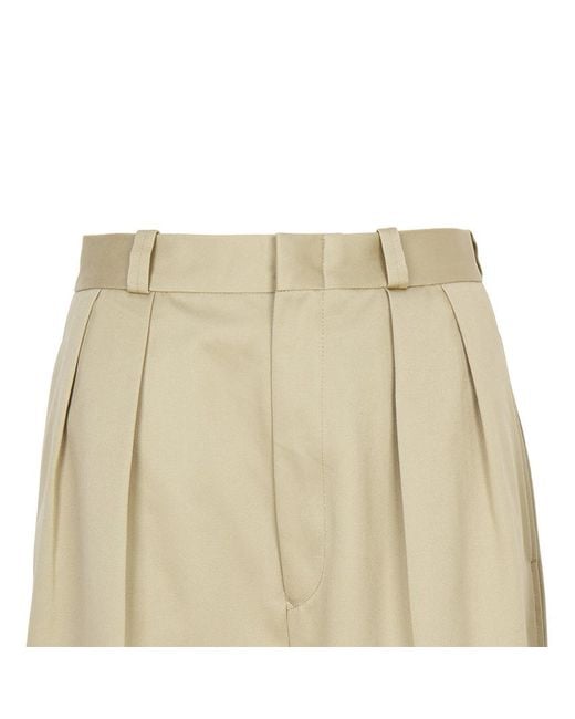 Nanamica Natural Wide-Leg Twill Casual Pants