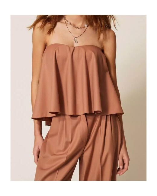 Twinset Brown Bustier Top