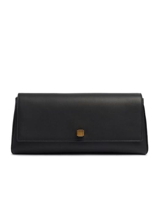 Khaite Black Lori Leather Shoulder Bag