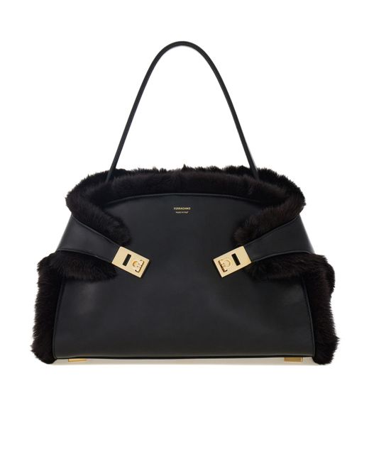 Ferragamo Black Single Handle Handbag