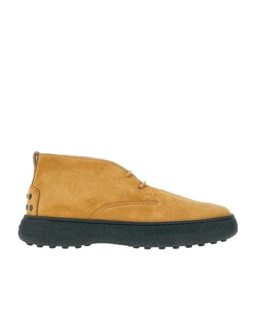Tod's Brown W. G. Heritage Lace-Up Desert Boots for men