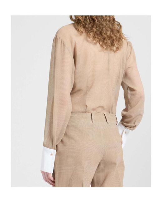 Ermanno Scervino Natural Check-Pattern Shirt
