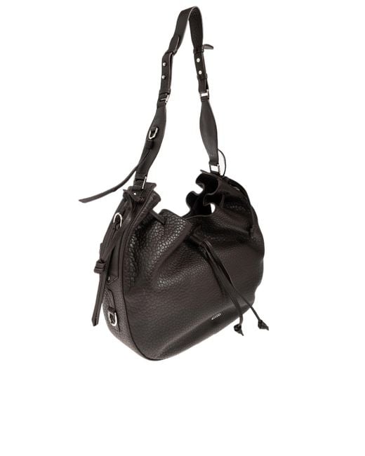 Isabel Marant Black Bolton Drawstring Hobo Bag
