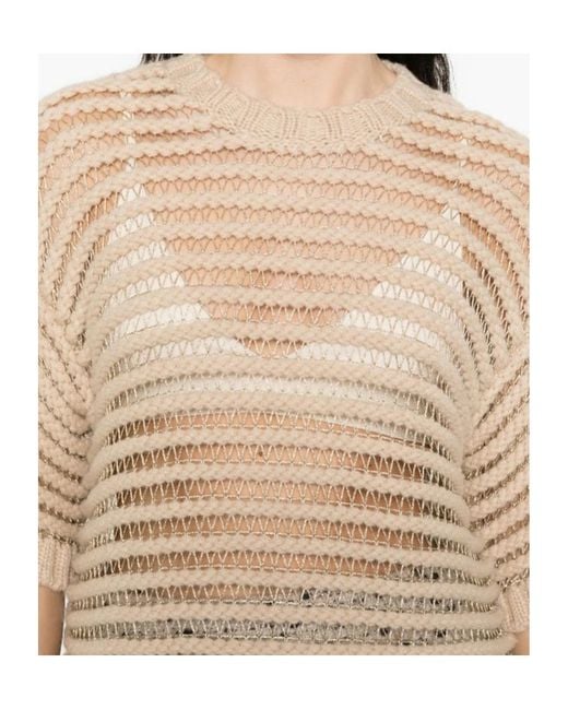 Fabiana Filippi Natural Crew-Neck Wool Sweater
