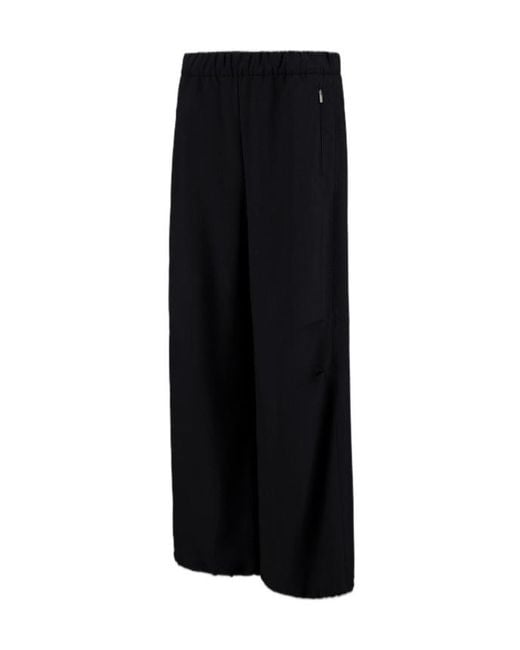 Herno Black Laminar Wide-Leg Pants