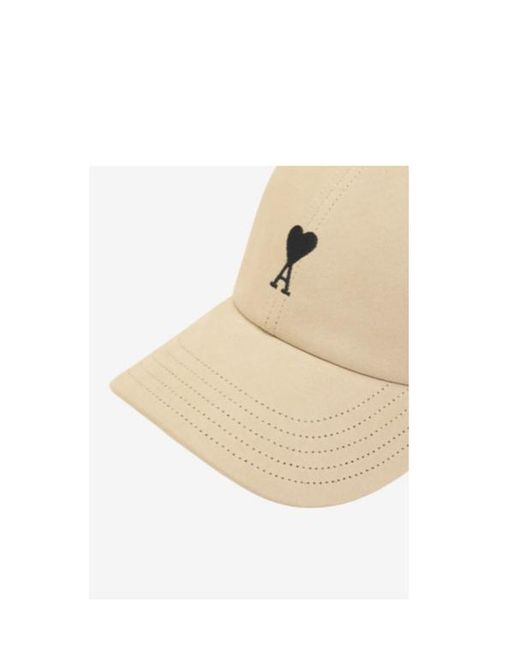 AMI Natural Embroidered-Logo Baseball Cap for men