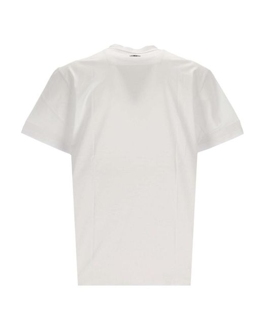 Philipp Plein White Short-Sleeved T-Shirt With Round Neck for men