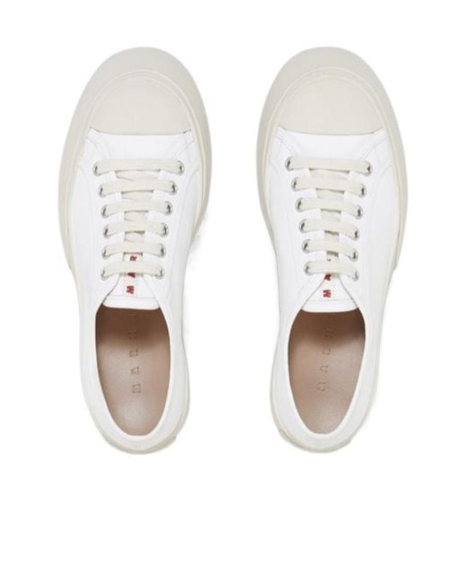 Marni White Pablo Lace-Up Sneakers for men
