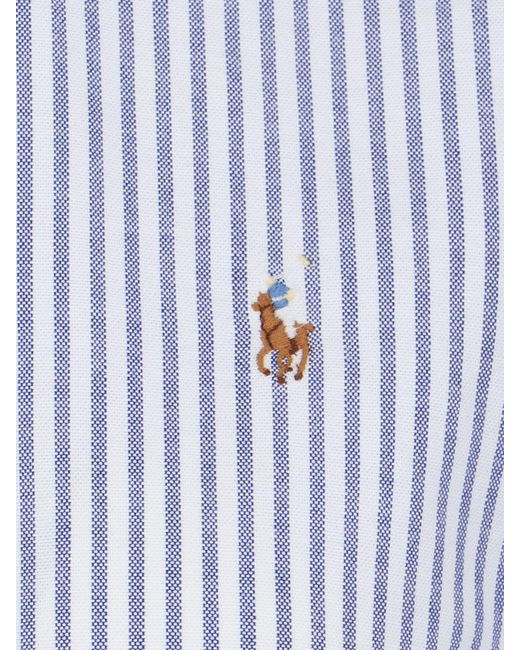 Polo Ralph Lauren Blue Pony Embroidered Striped Shirt