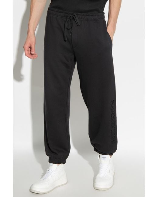 Versace Jeans Black Couture Logo Jogger Pants for men