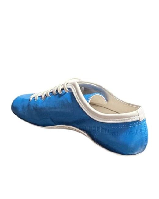 Dries Van Noten Blue Round-Toe Sneakers