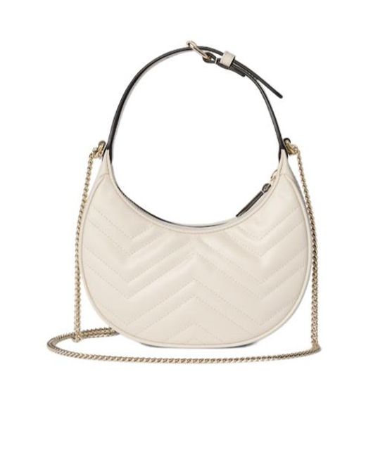 Gucci Natural Gg Marmont 2.0 Mini Shoulder Bag