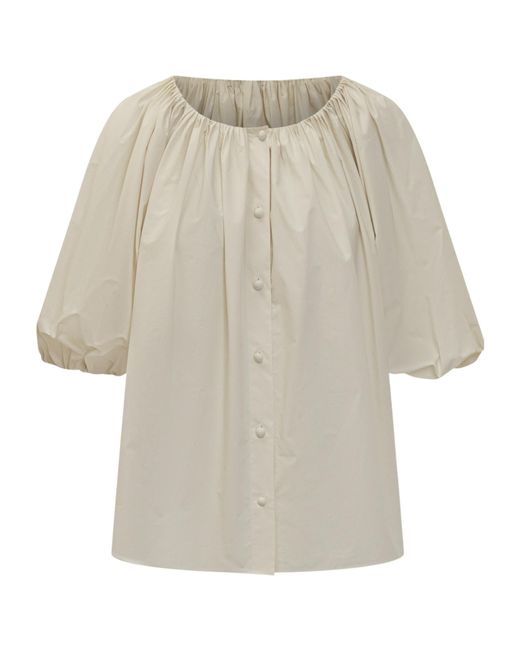 Philosophy Di Lorenzo Serafini White Balloon Sleeve Blouse
