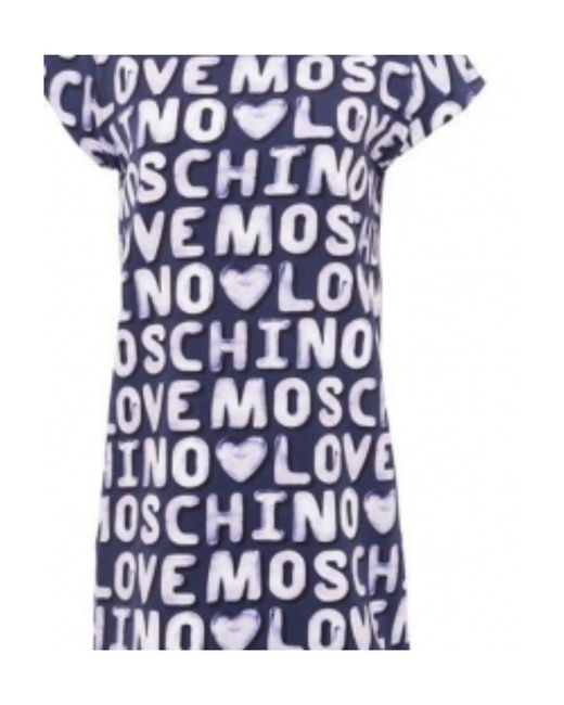 Moschino Blue A Printed Dress