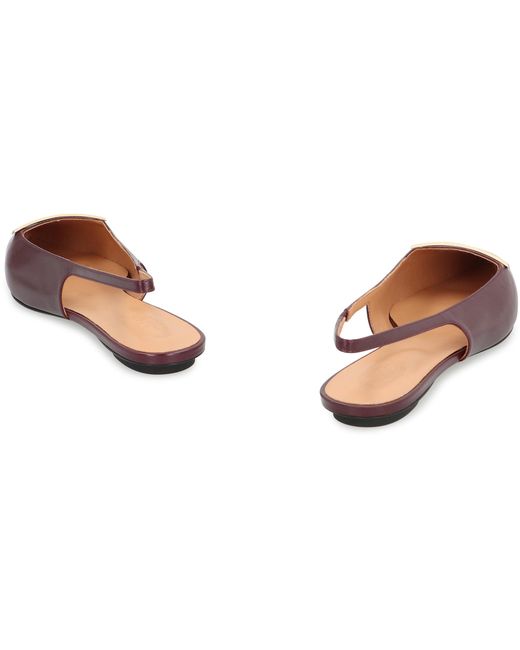 Tod's Brown Slingback Ballet Shoes