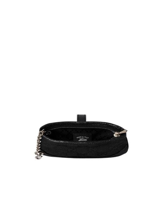 Gucci Black Jackie Zip Key Pouch