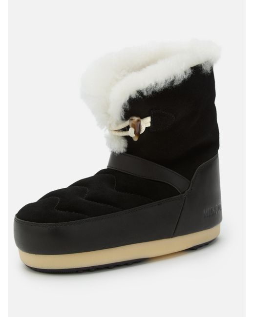 Moon Boot Black Logo Boots for men