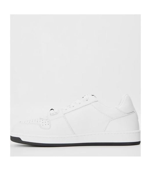 Versace White Logo Low-Top Sneakers for men