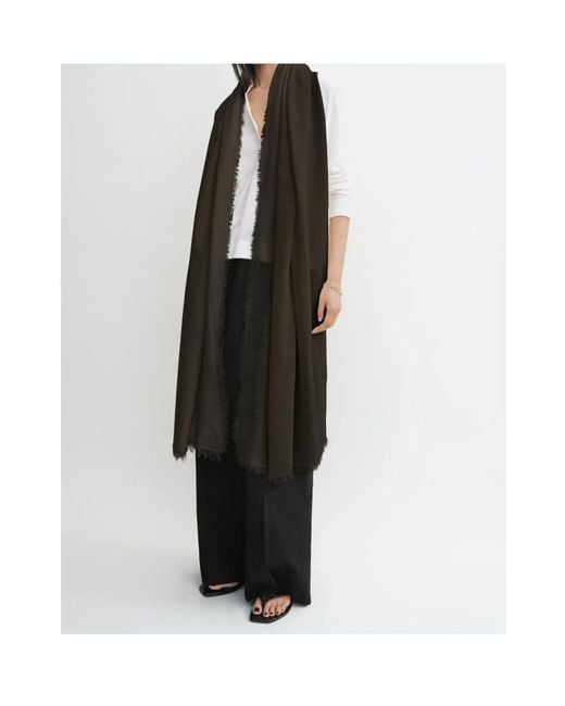 Totême  Brown Raw Edge Scarf