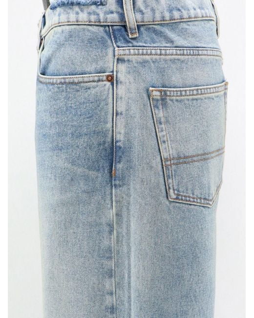Golden Goose Deluxe Brand Blue Faded-Effect Wide-Leg Jeans for men