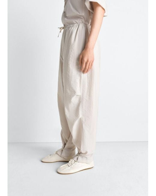 Lemaire White Parachute Pants for men