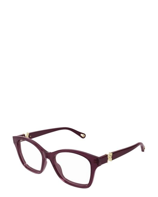 Chloé White Chloé Eyewear Square Frame Glasses